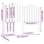 vidaXL Tête de lit 141x4x110 cm Bois massif de pin