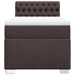 vidaXL Sommier à lattes de lit avec matelas Marron foncé 90x200 cm
