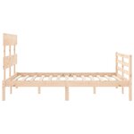 vidaXL Cadre de lit avec tête de lit 140x190 cm bois massif