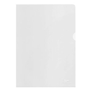 Chemise coin 100  recyclée esselte a4 polypropylène 10/100e transparente assortie - paquet de 100
