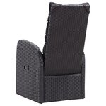 vidaXL Chaises de jardin inclinables coussins lot de 2 Résine tressée