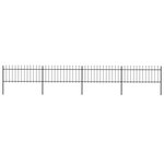 vidaXL Clôture de jardin avec dessus en lance Acier 6 8x0 8 m Noir