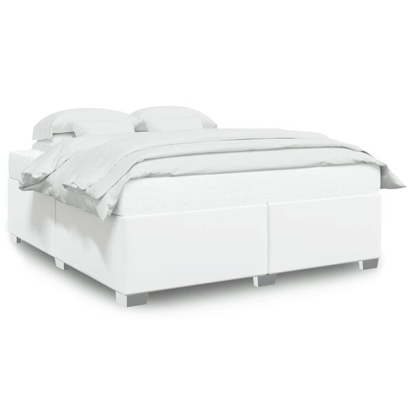 vidaXL Cadre de lit Blanc 180x200 cm Similicuir