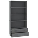 vidaXL Buffet HAMAR Bois massif de pin Gris foncé