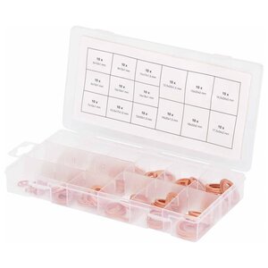 Ks tools assortiment de bague d'étanchéité cuivre 150 pcs 5-17 5 mm