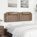 vidaXL Coussin de tête de lit cappuccino 180 cm similicuir