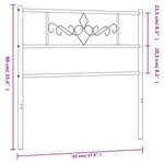 vidaXL Tête de lit métal blanc 90 cm