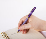 Stylo fin en métal laqué violet - Sylvie