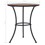 vidaXL Mobilier de bistro 3 Pièces mosaïque Carreau céramique Orange/Gris