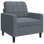 vidaXL Ensemble de canapés 4 Pièces avec coussins Gris foncé Velours