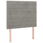 vidaXL Sommier à lattes de lit et matelas Gris clair 90x190 cm Velours