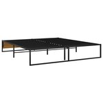 vidaXL Cadre de lit Noir Métal 160x200 cm