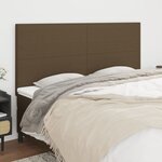 vidaXL Têtes de lit 4 Pièces Marron foncé 100x5x78/88 cm Tissu