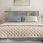 vidaXL Armoire de tête de lit Gris béton 200x19x103 5 cm