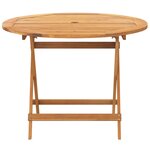 vidaXL Ensemble à manger de jardin 5 Pièces taupe tissu et bois massif