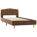 vidaXL Cadre de lit marron similicuir daim 90x200 cm