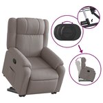 vidaXL Fauteuil inclinable taupe tissu