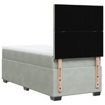 vidaXL Sommier à lattes de lit et matelas Gris clair 90x190 cm Velours