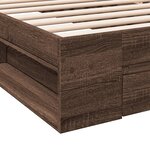 vidaXL Cadre de lit à tiroir chêne marron 90x190 cm bois d'ingénierie