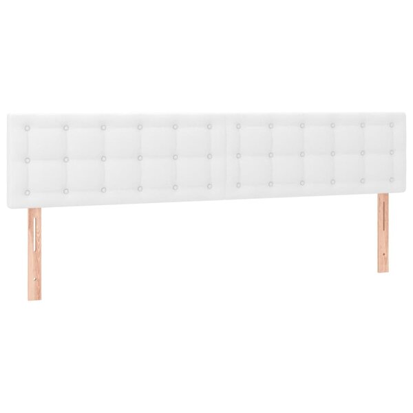 vidaXL Têtes de lit 2 Pièces Blanc 100x5x78/88 cm Similicuir