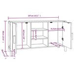 vidaXL Buffet 107x38x60 cm Bois d'ingénierie