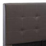 vidaXL Cadre de lit à rangement hydraulique Gris Similicuir 90x200 cm