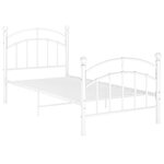 vidaXL Cadre de lit Blanc Métal 100x200 cm