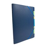 Trieur Polypropylène 3 Rabats Forever 8 Compartiments - Bleu - X 5 - Exacompta