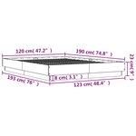 vidaXL Cadre de lit chêne marron 120x190 cm bois d'ingénierie