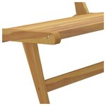 vidaXL Chaise de jardin avec repose-pieds Bois de teck solide
