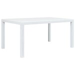 vidaXL Ensemble à manger d'extérieur 7Pièces Plastique Blanc Aspect rotin