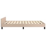 vidaXL Cadre de lit avec tête de lit Cappuccino 120x200 cm Similicuir