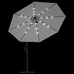 vidaXL Parasol en porte-à-feux et poteau métallique 350 cm Sable