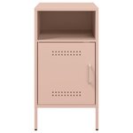 vidaXL Tables de chevet 2 Pièces rose 36x39x68 cm acier laminé à froid