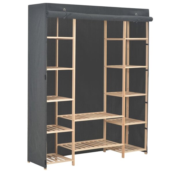 vidaXL Garde-robe Gris 135 x 40 x 170 cm Tissu