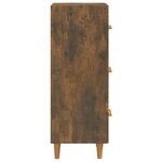 vidaXL Buffet Chêne fumé 34 5x34x90 cm Bois d'ingénierie