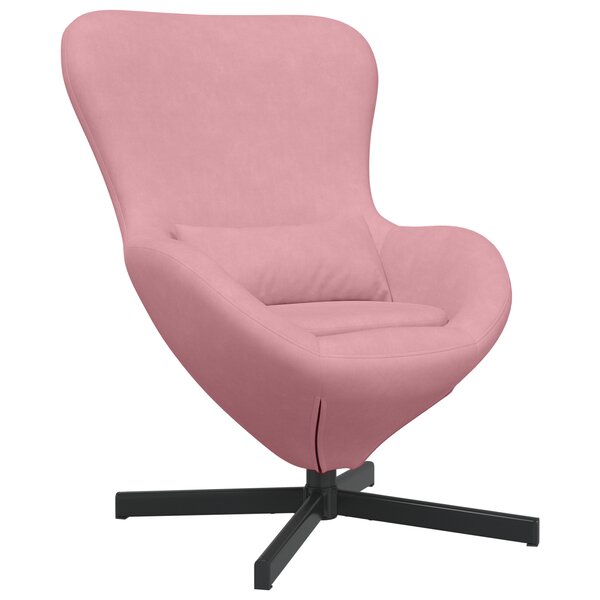 Fauteuil Œuf en Velours Rose