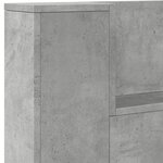 vidaXL Armoire tête de lit avec LED gris béton 220x16 5x103 5 cm