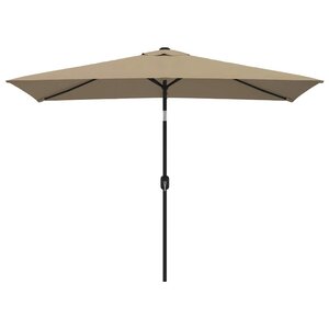 vidaXL Parasol d'extérieur avec mât en métal 300x200 cm taupe
