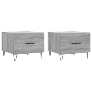 vidaXL Tables basses 2 Pièces sonoma gris 50x50x40 cm bois d'ingénierie