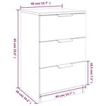 vidaXL Table de chevet Sonoma gris 40x36x65 cm