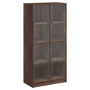 vidaXL Buffet haut avec portes chêne marron bois d'ingénierie