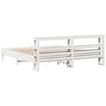 vidaXL Cadre de lit sans matelas blanc 200x200 cm bois massif de pin