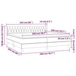 vidaXL Sommier à lattes de lit avec matelas Marron foncé 200x200 cm