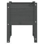vidaXL Jardinière Gris 40x40x52 5 cm Bois massif de pin