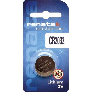 Blister de 1 Pile bouton lithium CR2032 3V 225 mAh RENATA