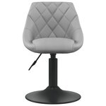 vidaXL Chaises pivotantes à manger lot de 2 Gris clair Velours