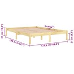 vidaXL Cadre de lit sans matelas bois massif