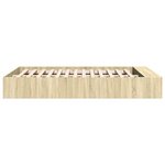 vidaXL Cadre de lit chêne sonoma 140x200 cm bois d'ingénierie