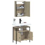 vidaXL Ensemble de meubles de salle de bain 2 Pièces chêne sonoma
